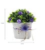 Pink & Dark Purple Flowers Artificial Plant with Pot, Set of 2
