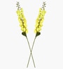 Set Of 2 Yellow Plastic Artificial Flowers