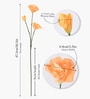 Set Of 2 Orange Plastic Artificial Flowers