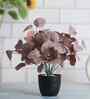 Artificial Purple Eucalyptus Plant in Black Pot