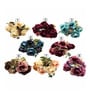 Peach Fabric Artificial Rose Flower Bunch