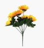 (1Pc) Yellow Plastic Charming Flowers Artificial Flower Bunch