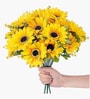 (1Pc) Yellow Plastic Charming Flowers Artificial Flower Bunch