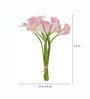 Artificial Synthetic Mini Calllily Flower (32 cm Tall, Set of 12, Pink)