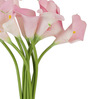 Artificial Synthetic Mini Calllily Flower (32 cm Tall, Set of 12, Pink)