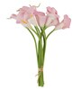 Artificial Synthetic Mini Calllily Flower (32 cm Tall, Set of 12, Pink)