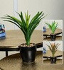 Green Fabric Artificial Tabletop Dracaena Grass Plant with Pot