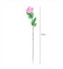 Pink Artificial Velvet Single Rose Flower Stick, Set of 12