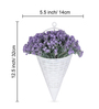 Artificial Wall Plant with Small Purple Flowers