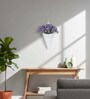 Artificial Wall Plant with Small Purple Flowers