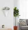 Artificial Wall Plant with Small White Flowers