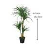 Green Yucca Artificial Plant with Pot