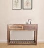Artis Solidwood Console Table In Honey Color