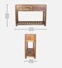 Artis Solidwood Console Table In Honey Color