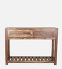 Artis Solidwood Console Table In Honey Color