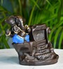 Artisan Blue Ganesh Smoke Fountain Tabletop Decor by/ Unique Home Showpiece