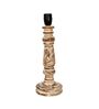 Artisan Distressed Wood Table Lamp with Premium Jute Fabric Shade | Bedside Lamp for Bedroom, Living Room & Home D cor