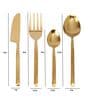 Artisan Dot Hammered Gold (Set of 4) Cutlery Set