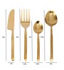 Artisan Dot Hammered Gold Stainless Steel (Set of 24) Cutlery  Set