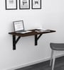 Leonardo Wall Mounted Table in African Oak Finish