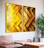 Artistic Modern Elegant Luxury Design Acrylic Art Framed Art Panel (Set Of 2)