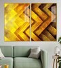 Artistic Modern Elegant Luxury Design Acrylic Art Framed Art Panel (Set Of 2)