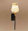 Artistic Mosaic Glass Wall Lamp with Metal Base   Enhances Bedroom, Living Room & Dining Room Ambience