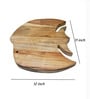 Artistic shape Natural Brown  Handpainted Wood Chopping Board