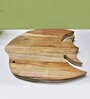 Artistic shape Natural Brown  Handpainted Wood Chopping Board