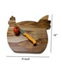 Artistic shape Natural Brown  Handpainted Wood Chopping Board