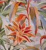 Orange Floral 300 TC Cotton Bedsheet With 4 Pillow Covers King Sized Bedsheet With 2 Pillow Covers