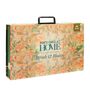 Orange Floral 300 TC Cotton Bedsheet With 4 Pillow Covers King Sized Bedsheet With 2 Pillow Covers