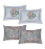 Green Geometric 300 TC Cotton Bedsheet With 4 Pillow Covers King Sized Bedsheet With 2 Pillow Covers