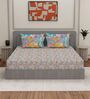 Green Leaf 300 TC Cotton Bedsheet With 4 Pillow Covers King Sized Bedsheet With 2 Pillow Covers
