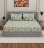 Green Leaf 300 TC Cotton Bedsheet With 4 Pillow Covers King Sized Bedsheet With 2 Pillow Covers