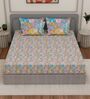 Green Leaf 300 TC Cotton Bedsheet With 4 Pillow Covers King Sized Bedsheet With 2 Pillow Covers