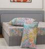 Green Leaf 300 TC Cotton Bedsheet With 4 Pillow Covers King Sized Bedsheet With 2 Pillow Covers