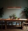 Artline 36 Brown Solid Wood Linear LED Hanging Light