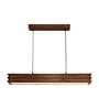 Artline 36 Brown Solid Wood Linear LED Hanging Light