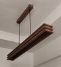 Artline 36 Brown Solid Wood Linear LED Hanging Light
