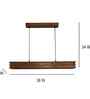 Artline 36 Brown Solid Wood Linear LED Hanging Light