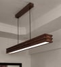 Artline 48 Brown Solid Wood Linear LED Hanging Light