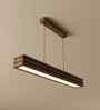 Artline 48 Brown Solid Wood Linear LED Hanging Light