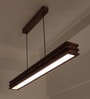 Artline 48 Brown Solid Wood Linear LED Hanging Light