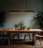 Artline 48 Brown Solid Wood Linear LED Hanging Light