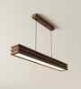 Artline 48 Brown Solid Wood Linear LED Hanging Light
