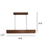 Artline 48 Brown Solid Wood Linear LED Hanging Light