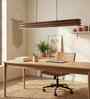 Artline 48 Brown Solid Wood Linear LED Hanging Light