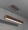 Artline 48 Brown Solid Wood Linear LED Hanging Light