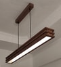 Artline 48 Brown Solid Wood Linear LED Hanging Light